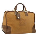 LOEWE Amazona 40 Hand Bag Leather Beige Gold Auth 165278-1