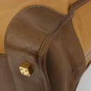 LOEWE Amazona 40 Hand Bag Leather Beige Gold Auth 165278-9