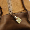 LOEWE Amazona 40 Hand Bag Leather Beige Gold Auth 165278-17