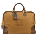 LOEWE Amazona 40 Hand Bag Leather Beige Gold Auth 165278-13