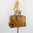 LOEWE Amazona 40 Hand Bag Leather Beige Gold Auth 165278-22