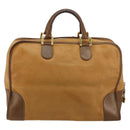 LOEWE Amazona 40 Hand Bag Leather Beige Gold Auth 165278-2