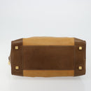 LOEWE Amazona 40 Hand Bag Leather Beige Gold Auth 165278-5