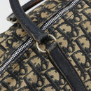 Christian Dior Trotter Canvas Hand Bag Navy Silver Auth 165279-15