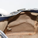 Christian Dior Trotter Canvas Hand Bag Navy Silver Auth 165279-17