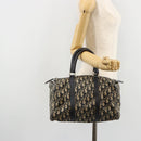 Christian Dior Trotter Canvas Hand Bag Navy Silver Auth 165279-19
