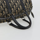 Christian Dior Trotter Canvas Hand Bag Navy Silver Auth 165279-7