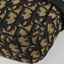 Christian Dior Trotter Canvas Shoulder Bag Navy Gold Auth 165280-10