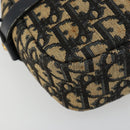 Christian Dior Trotter Canvas Shoulder Bag Navy Gold Auth 165280-11