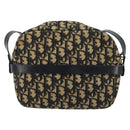 Christian Dior Trotter Canvas Shoulder Bag Navy Gold Auth 165280-3