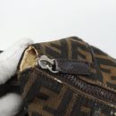 FENDI Zucca Canvas Vanity Hand Bag Black Brown Auth 165292-9