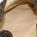 FENDI Zucca Canvas Vanity Hand Bag Black Brown Auth 165292-10