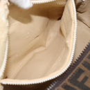 FENDI Zucca Canvas Vanity Hand Bag Black Brown Auth 165292-22