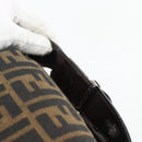 FENDI Zucca Canvas Vanity Hand Bag Black Brown Auth 165292-14