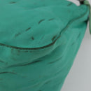 FENDI Mamma Baguette Schoudertas Nylon Turkoois Blauw Zilver Authentiek 165293-17
