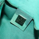 FENDI Mamma Baguette Schoudertas Nylon Turkoois Blauw Zilver Authentiek 165293-21