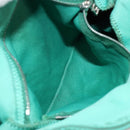 FENDI Mamma Baguette Schoudertas Nylon Turkoois Blauw Zilver Authentiek 165293-25