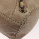 BALENCIAGA The City Hand Bag Leather 2way Beige 235216 Auth 165294A-15