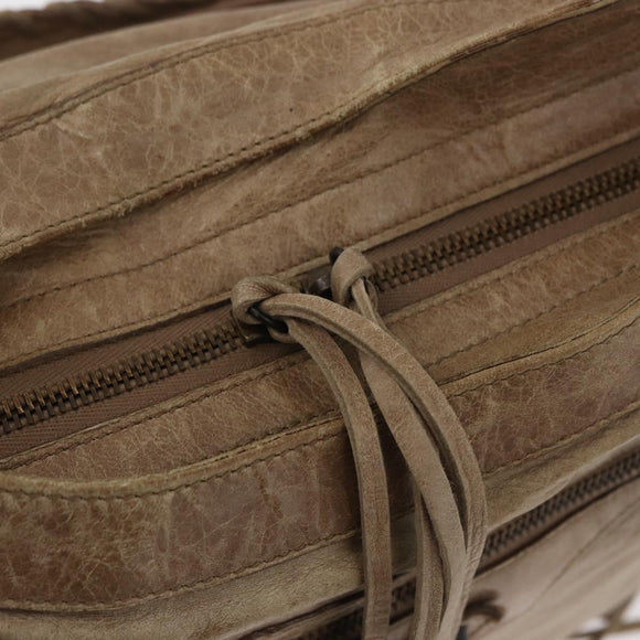 BALENCIAGA The City Hand Bag Leather 2way Beige 235216 Auth 165294A