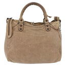 BALENCIAGA The City Hand Bag Leather 2way Beige 235216 Auth 165294A-2