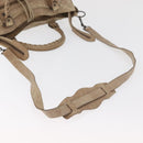 BALENCIAGA The City Hand Bag Leather 2way Beige 235216 Auth 165294A-9