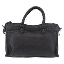 BALENCIAGA Classic Mini City Hand Bag Leather 2way Black 115748 Auth 165295SAM-3