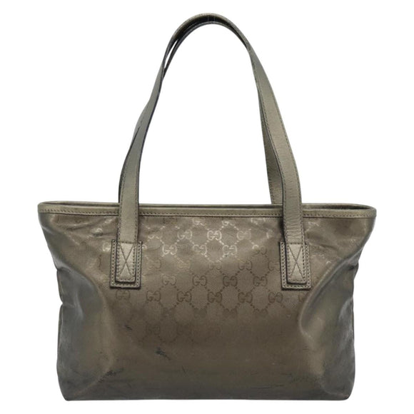 GUCCI GG Implementatie Tote Bag PVC Goud 211138 Auth 165296