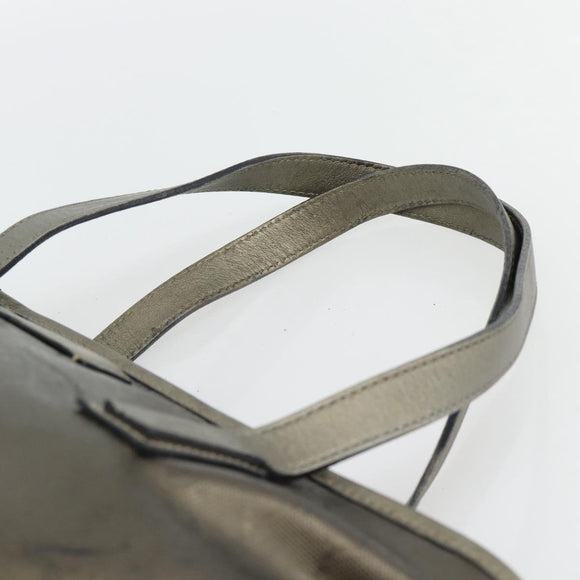 GUCCI GG Implementatie Tote Bag PVC Goud 211138 Auth 165296