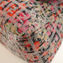 FENDI Zucchino Canvas Mamma Baguette Shoulder Bag Pink Gold Auth 165298SAV-16