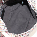 FENDI Zucchino Canvas Mamma Baguette Shoulder Bag Pink Gold Auth 165298SAV-10