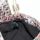 FENDI Zucchino Canvas Mamma Baguette Shoulder Bag Pink Gold Auth 165298SAV-23