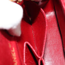 CHANEL Matelasse Chain Shoulder Bag Lamb Skin Red Gold CC Auth 165299A-23