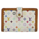 LOUIS VUITTON Multicolor Portefeuille Viennois Wallet White M92987 Auth 165302-13