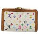 LOUIS VUITTON Multicolor Portefeuille Viennois Wallet White M92987 Auth 165302-2