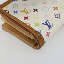 LOUIS VUITTON Multicolor Portefeuille Viennois Wallet White M92987 Auth 165302-14