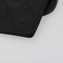 CHANEL Matelasse Pouch Lamb Skin Black Gold CC Auth 165304A-15