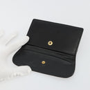 CHANEL Matelasse Pouch Lamb Skin Black Gold CC Auth 165304A-9