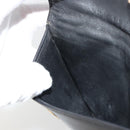 CHANEL Matelasse Pouch Lamb Skin Black Gold CC Auth 165304A-12
