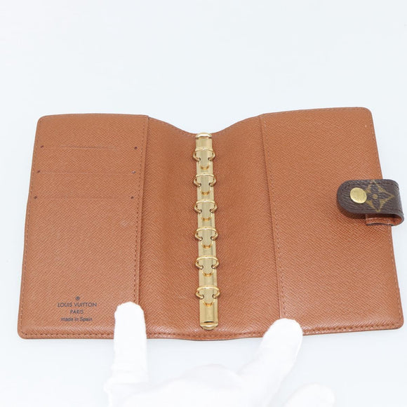 LOUIS VUITTON Monogram Agenda PM Day Planner Cover R20005 LV Auth 165305