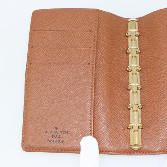 LOUIS VUITTON Monogram Agenda PM Day Planner Cover R20005 LV Auth 165305