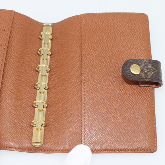LOUIS VUITTON Monogram Agenda PM Day Planner Cover R20005 LV Auth 165305