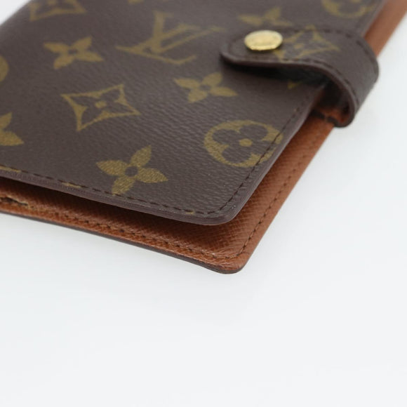 LOUIS VUITTON Monogram Agenda PM Day Planner Cover R20005 LV Auth 165305