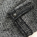 CHANEL Jacke Tweed 40 Schwarz CC Auth 165307V-10