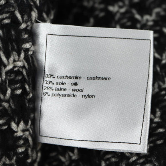 CHANEL Jacke Tweed 40 Schwarz CC Auth 165307V