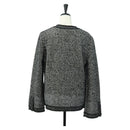 CHANEL Jacke Tweed 40 Schwarz CC Auth 165307V-2