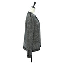 CHANEL Jacke Tweed 40 Schwarz CC Auth 165307V-4