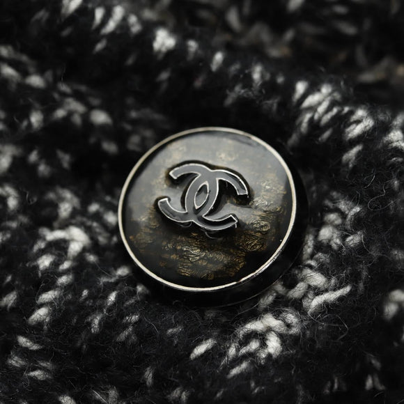 CHANEL Jacke Tweed 40 Schwarz CC Auth 165307V