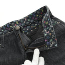 LOUIS VUITTON Broek Denim Zwart Meerkleurig LV Auth 165311V-10