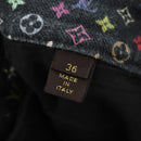 LOUIS VUITTON Broek Denim Zwart Meerkleurig LV Auth 165311V-12