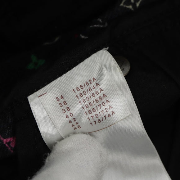 LOUIS VUITTON Broek Denim Zwart Meerkleurig LV Auth 165311V